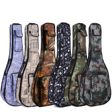 41'' Guitar folk acoustic guitar package thick camouflage shoulder bag ukulele musical instrument paper leaf printing pack 2024 - buy cheap