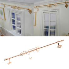 1/12 Scale Dollhouse Miniature Curtain Rod Furniture Accessories Decoration Golden 2024 - buy cheap