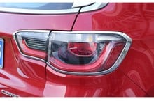 Chrome estilo do carro lanterna traseira capa lâmpada de luz traseira guarnição painel sobreposição quadro 2017 2018 para jeep compass acessórios 2024 - compre barato