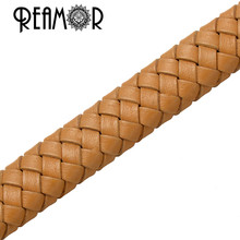 REAMOR 1m/lot Genuine Leather Rope 10*5mm Flat Leather Cord  For Jewelry Making Bracelet 2024 - buy cheap