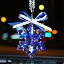 Crystal Snowflake Car Pendant Hanging Ornaments Auto Interior Rearview Mirror Decor Dangle Adornment Accessories Christmas Gifts 2024 - buy cheap