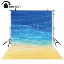 Allenjoy backdrops foto fundo verão azul mar pintura a óleo praia onda ondulação fotografia photocall câmera photozone 2024 - compre barato