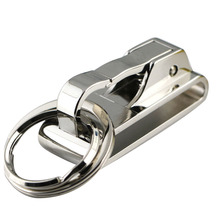 FATPIG 1pcs Silver and gold Keychain Key Chain Design Home Metal Craft New Spring Buckle Clip on Belt Double Loops 2024 - buy cheap