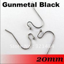 Free ship! 2000PCS Gunmetal black French Earwire Ball End Earring Hook Wires Jewelry Findings 2024 - buy cheap