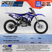 PowerZone Customized Team Graphics Backgrounds Decals 3M Custom Stickers For YAMAHA YZ125/250 X 1996-2001 2002-14 2015-2019 026 2024 - buy cheap