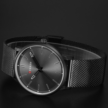 CURREN Brand New Top Luxury Wrist Watches Men Stainless Steel Mesh Quartz-watch Ultra Thin Dial Male Clock man relogio masculino 2024 - buy cheap