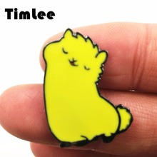 Timlee X204 Cartoon Alpaca Design Animal Metal Brooch Pins Gift Wholesale 2024 - buy cheap