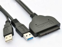 50 шт. USB 3.0 для ноутбука 22 P 2.5 "SSD жесткий диск HDD SATA 3 адаптер конвертер кабель 2024 - купить недорого