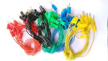 100 PCS 5 color 2mm Gold Banana Plug Cable for Test Probes Instrument Meter 30cm Lenght Cyclic inserted 2024 - buy cheap