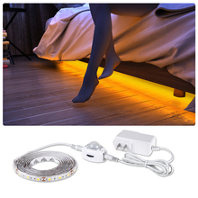 Fita de led, 1m-5m, com sensor de movimento, 2835, dc 12v, para debaixo da cama, quarto, escadas, cozinha, guarda-roupa 2024 - compre barato