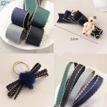 Cintas de tejido liso, accesorios de lazos de manualidades, cinta acanalada hecha a mano, 25mm, 2,5 cm, 4 m/lote 2024 - compra barato