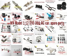 MN modelo 1:12 D90 D91 RC car Actualización de piezas de metal motor servo brazo engranaje eje de transmisión amortiguador varilla de tracción eje de parachoques neumáticos, etc. 2024 - compra barato