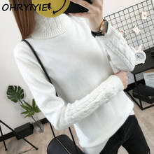 OHRYIYIE Women Winter Turtleneck Sweaters And Pullovers Female Long Sleeve Knitted Pullover Warm Jumper Women Basic Sweater Tops 2024 - buy cheap