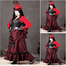 History!Customer-made Luxs Vintage Costumes Renaissance Dresses Steampunk dress Gothic Cosplay Halloween Dresses C-1086 2024 - buy cheap