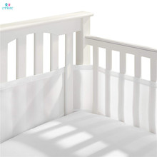 Breathable Mesh Baby Crib Bumper Liner for Newborn Baby Summer Bumpers Collision Proof Breathable Fence 2024 - buy cheap