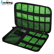 Ascromy Travel Electronics Storage Organizer Bag Case For Earphone Charger Cable Winder Flash Drive Hard Disk SD Card Power Bank 2024 - buy cheap