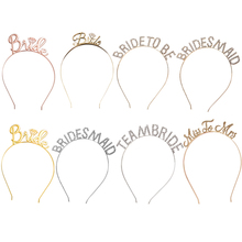 Conjunto de acessórios para casamento, "acessórios de cabelo dourado noiva para ser conjunto dama de honra chuveiro de noiva festa de despedida de solteira, tiara coroa strass 2024 - compre barato