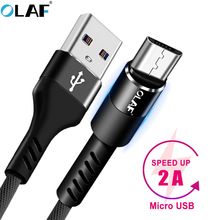 OLAF-Cable Micro USB para teléfono móvil, Cable de carga rápida de sincronización de datos, 1M, 2A, para Samsung S7, Sony, HTC, LG, Xiaomi, Huawei 2024 - compra barato