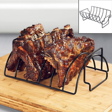 1PC Non-Stick Stainless Steel BBQ Tools Steak Holders Rack Grill Stand Roasting Rib Rack Kitchen Accessories QA 041 2024 - buy cheap
