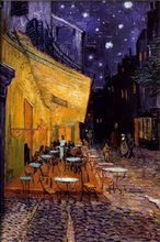 The Cafe Terrace On The Place Du Forum Arles At Night -Vincent Van Gogh oil painting- canvas wall Pictures for Living Rooms 2024 - buy cheap