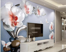 Beibehang moda HD mural con diseño floral papel pintado habitación FONDO de TV papel tapiz dormitorio sofá papel de parede 3D papel de parede 2024 - compra barato