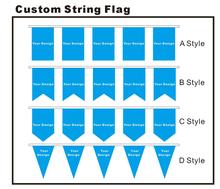 KAFNIK,Custom 14*21cm/20*30cm/30*45cm string flags your logo your design any flags  for bar and party decoration 2024 - buy cheap