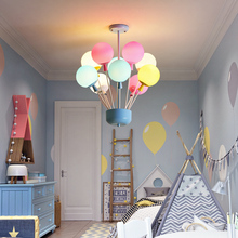 Lámpara de araña LED moderna para niños, iluminación colgante con globos de colores, accesorios de dormitorio nórdico, novedad 2024 - compra barato