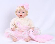 Кукла белокурая принцесса Bebe Reborn 3/4 мягкая силиконовая кукла Reborn Baby doll Playmate подарок для девочек подарок на день рождения 2024 - купить недорого