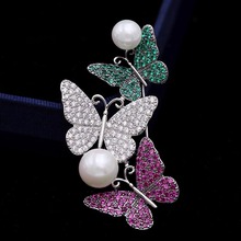 Red Trees Brand High Quality Jewelry Wholesale Fashion Butterfly Pin Brooch For Women New Year Gift Drop Shipping With Box 2024 - buy cheap