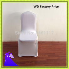 Hot sale!!!!!!!!!  hot sale & hot sale  100pcs white spandex chair cover wedding 190gsm FREE SHIPPING 2024 - buy cheap