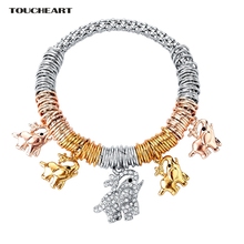 TOUCHEART Elefante do Ouro Encantos Cuff Pulseiras Bangles Para Mulheres Do Vintage Mais Recente Jóia de Aço Inoxidável Pulseira Femme Sbr150204 2024 - compre barato