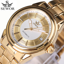 Luxury Full Gold Steel Mens Watches Top Brand Luminous Automatic Mechanical Watch Auto Date Waterproof Clock Men Relojes Hombre 2024 - buy cheap