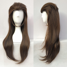 Game Sallyface Larry 65cm Long Brown Mixed Heat Resistant Hair Cosplay Costume Wig + Free Wig Cap 2024 - buy cheap