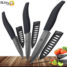 Ceramic Knife 3 4 5 inch Set Zirconia Black Blade Kitchen Chef Knives Three Piece Set Fruit Vegetable Color Anti-Slip Handle 2024 - buy cheap