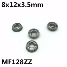10Pcs MF128ZZ 8x12x3.5 mm Flange bearing Deep groove ball bearing High quality Advanced MF128Z MF128 2024 - buy cheap