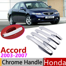 for Honda Accord JDM 2003~2007 Luxurious  Chrome Exterior Door Handle Cover Car Accessories Stickers Trim Set 2004 2005 2006 2024 - buy cheap