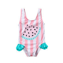 Summer Kids Baby Girls Bodysuits Sleeveless Striped Watermelon Swimsuit Swimwear Swimming Bikini Bathing Girl Clothing Cute 2024 - buy cheap