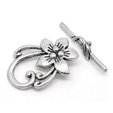 DoreenBeads 10 Sets Silver Color Flower Toggle Clasps 20x30mm (B00030), yiwu 2024 - buy cheap