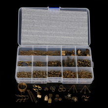 DIY Jewelry Findings Kit Bead Caps Earring Hook Lobster Clasp End Cap Jump Rings Crimp Beads Extension Chain for jewelry making 2024 - buy cheap