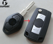 Модифицированный сменный раскладной чехол для автомобильного ключа без рисунка для BMW 3, 5, 7 серии, Z3, Z4, E38, E39, E46 чехол для дистанционного ключа брелок 4 Track HU58 Blade 2024 - купить недорого