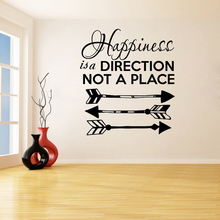 A felicidade é uma direção, não é um lugar, adesivos de parede removíveis para sala de estar, arte da casa, decoração, decalques de vinil, quarto k150 2024 - compre barato