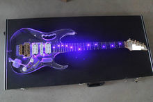 Светодиодный светильник, электрическая гитара, клен, акриловый корпус, гитара с отделкой кристаллами, синий, милый звук 2024 - купить недорого