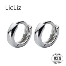 LicLiz New 925 Sterling Silver Simple Open Huggie Hoop Earrings for Women New Fashion White Gold Jewelry Party Gifts LE0567 2024 - buy cheap