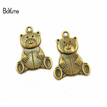 Pingente de urso de dupla face 25*20mm boyute (50 partes) talismã vintage para artesanato acessórios de joias feitas à mão 2024 - compre barato