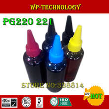 100ML*5 Dye refill ink Suit for PGI220 CLI221,Suit for Canon MP540 MP550 MP620  MP640 MX860 IP3600 IP4600 ,Quality Ink 2024 - buy cheap
