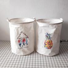 New feather and pineapple Waterproof Laundry Hamper Folding Storage Baskets Home decoration barrel kids toy organizer bucket 2024 - buy cheap