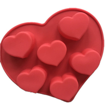 Corações do amor forma boa qualidade 100% alimentos silicone bolo/geléia/pudim/chocolate molde/muffin cupcake bolo ferramentas d751 2024 - compre barato