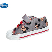 Zapatos de lona con dibujo de Mickey para niñas y niños, zapatillas informales suaves sin cordones, talla Europea 28-34 2024 - compra barato