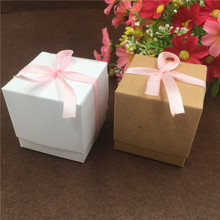 100Pcs/Lot Paper Box Gift Box +Ribbon For Baby Shower Valentine's Day Wedding Favors Gift Package Candy Box Suppli 2024 - buy cheap