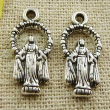 Amuletos de Jesús de plata tibetana, 21x10mm #204, 4653 piezas, envío gratis 2024 - compra barato